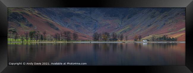Buttermere white cottage Framed Print by Andy Davis