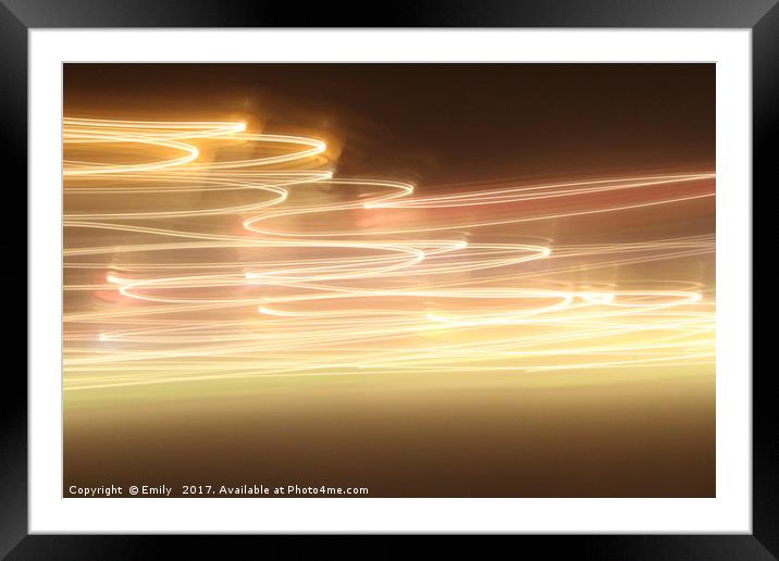 coloured light trial Framed Mounted Print by Emily patrick