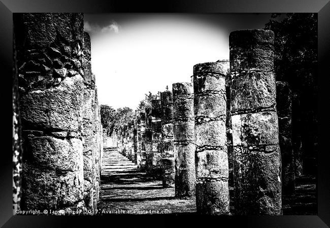 Warrior temple, Mexico Framed Print by Ian Kennedy