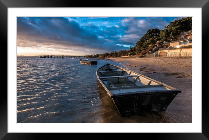 Row Boat Framed Mounted Print by Lee Saunders