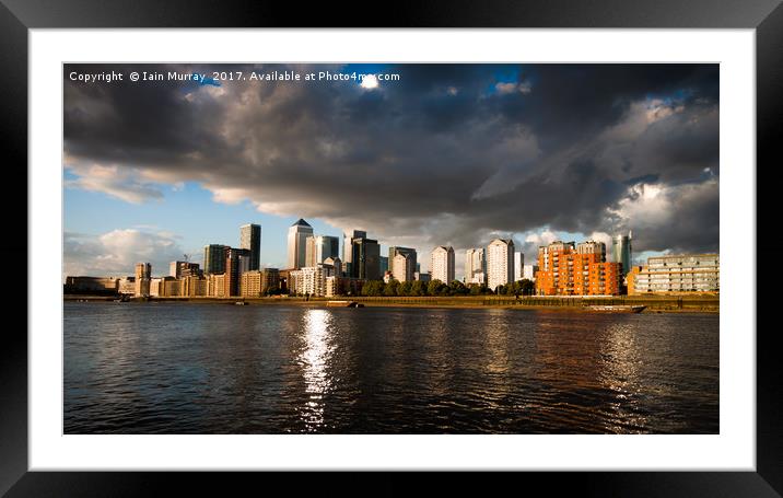 Canary Wharf London Framed Mounted Print by Iain Murray