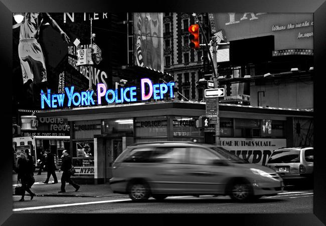 Police HQ in Times Square Framed Print by David Tanner