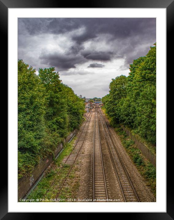 Tracks Framed Mounted Print by PAUL OLBISON