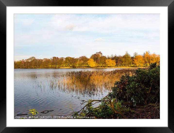 Derbyshire lake Framed Mounted Print by PAUL OLBISON