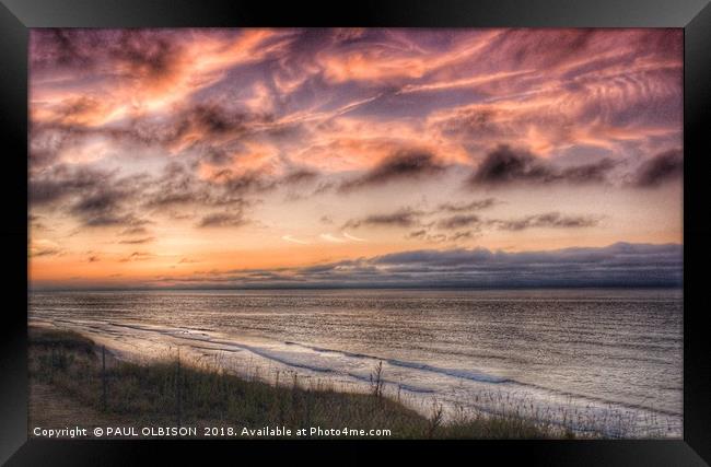 Norfolk sky Framed Print by PAUL OLBISON