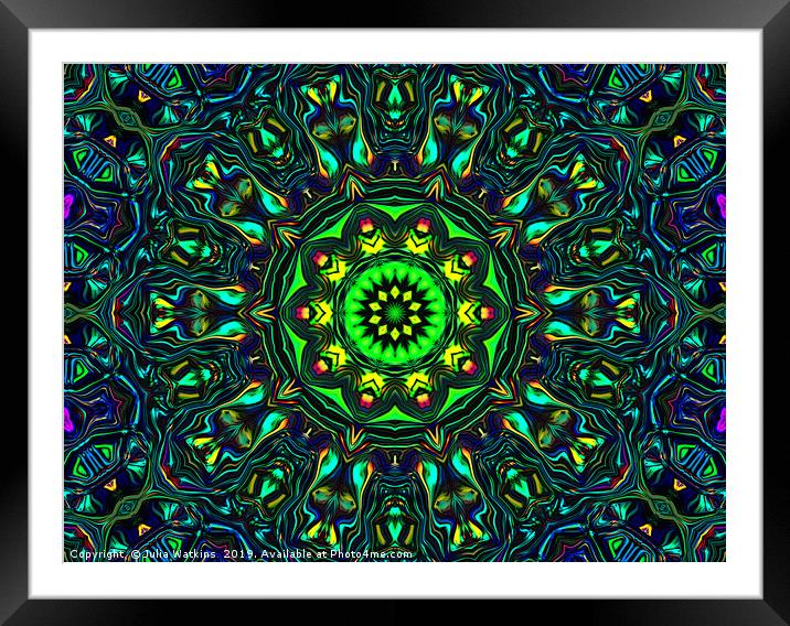 Kaleidoscope of Colour Framed Mounted Print by Julia Watkins