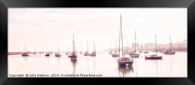 Early Morning on the River Crouch  Framed Print by Julia Watkins