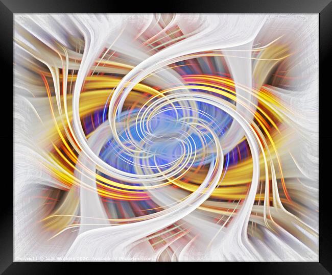 An abstract in swirls  Framed Print by Julia Watkins