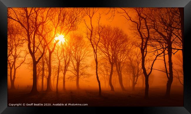 Misty woodland morning Framed Print by Geoff Beattie