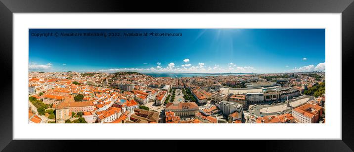 Lisbon, Portugal Panorama Framed Mounted Print by Alexandre Rotenberg
