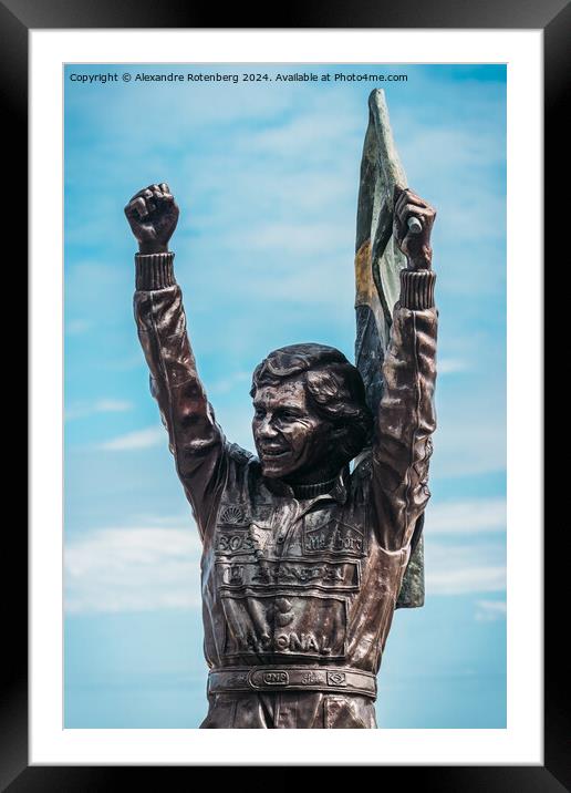 Statue of Ayrton Senna Framed Mounted Print by Alexandre Rotenberg