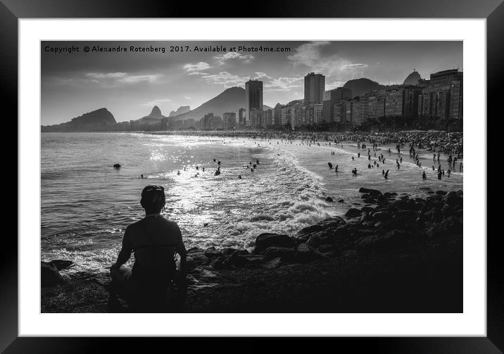Meditation at Copacabana, Rio de janeiro, Brazil Framed Mounted Print by Alexandre Rotenberg