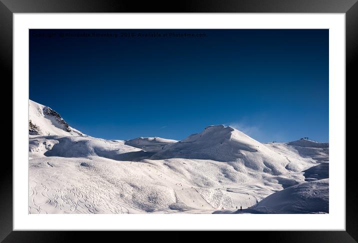 Ski resort panorama Framed Mounted Print by Alexandre Rotenberg