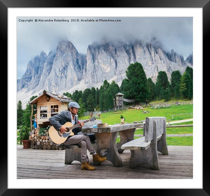 Music in the Italian Dolomites Framed Mounted Print by Alexandre Rotenberg