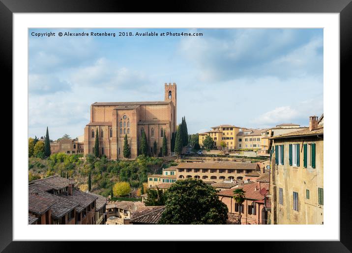 San Domenico church in Siena, Italy Framed Mounted Print by Alexandre Rotenberg