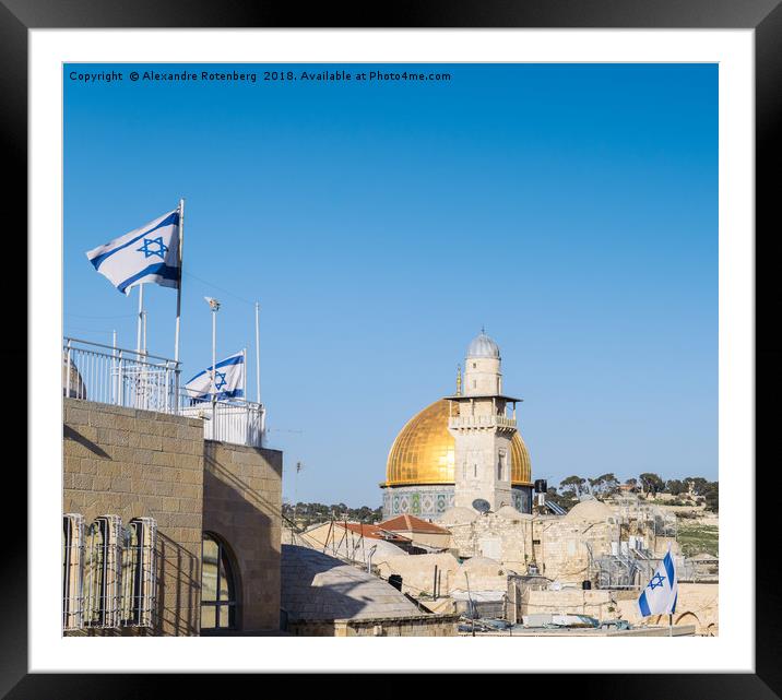 Dome of the Rock, Jerusalem Framed Mounted Print by Alexandre Rotenberg