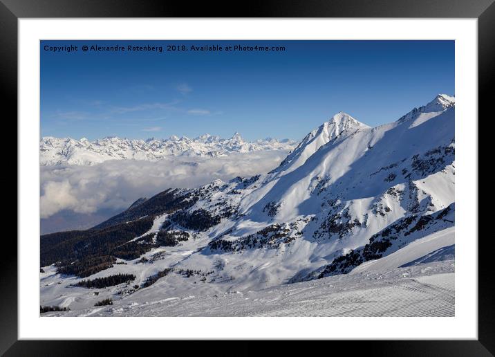 Alps at Winter Framed Mounted Print by Alexandre Rotenberg