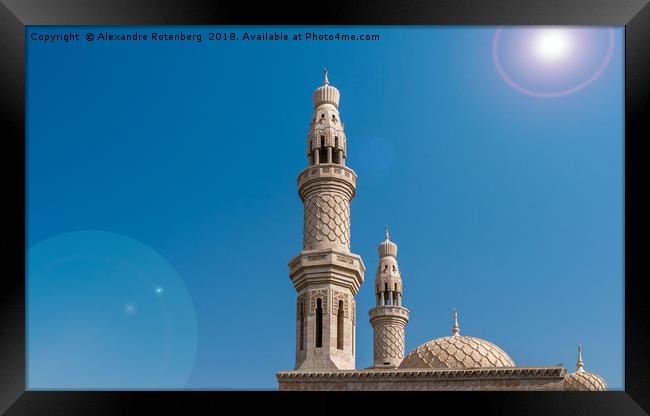 Mosque in the United Arab Emirates. Framed Print by Alexandre Rotenberg