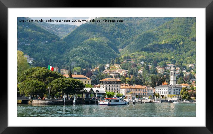Italian village on Lake Como Framed Mounted Print by Alexandre Rotenberg