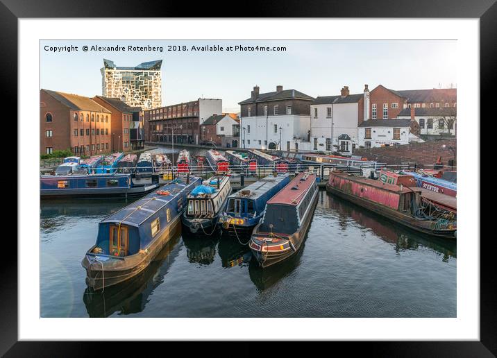 Gas Street Basin, Birmingham Framed Mounted Print by Alexandre Rotenberg