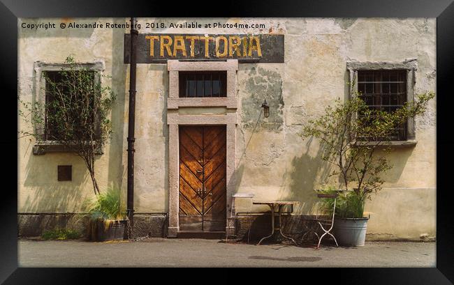 Quaint Italian Trattoria Framed Print by Alexandre Rotenberg