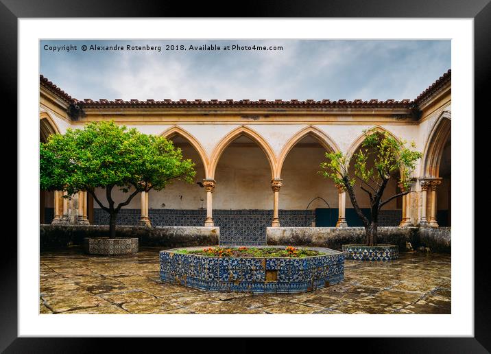 Cloister of the Cemetery, Tomar, Portugal Framed Mounted Print by Alexandre Rotenberg