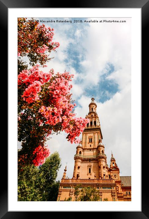 Plaza de Espana in Seville, Andalusia, Spain Framed Mounted Print by Alexandre Rotenberg