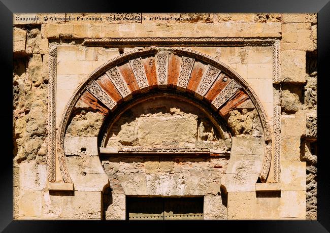 Detail facade of Mosque-Cathedral, Cordoba Framed Print by Alexandre Rotenberg