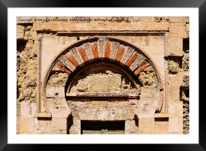 Detail facade of Mosque-Cathedral, Cordoba Framed Mounted Print by Alexandre Rotenberg