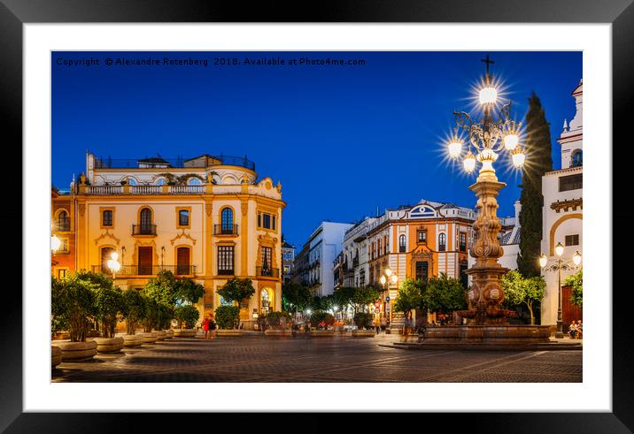 Plaza Virgen de los Reyes, Seville, Spain Framed Mounted Print by Alexandre Rotenberg