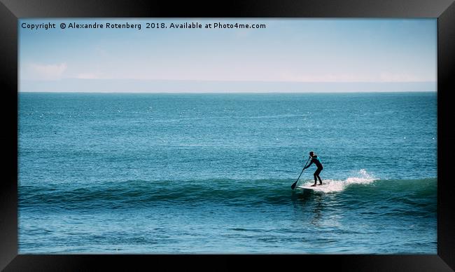 Standup Paddle Silhouette Framed Print by Alexandre Rotenberg