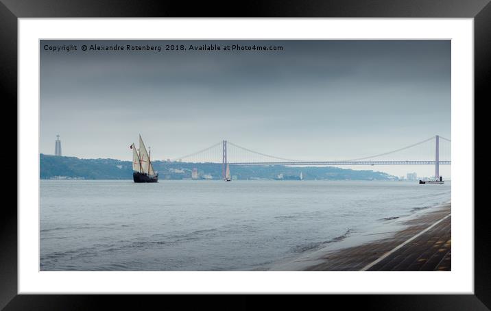 Traditional Portuguese Caravel Framed Mounted Print by Alexandre Rotenberg