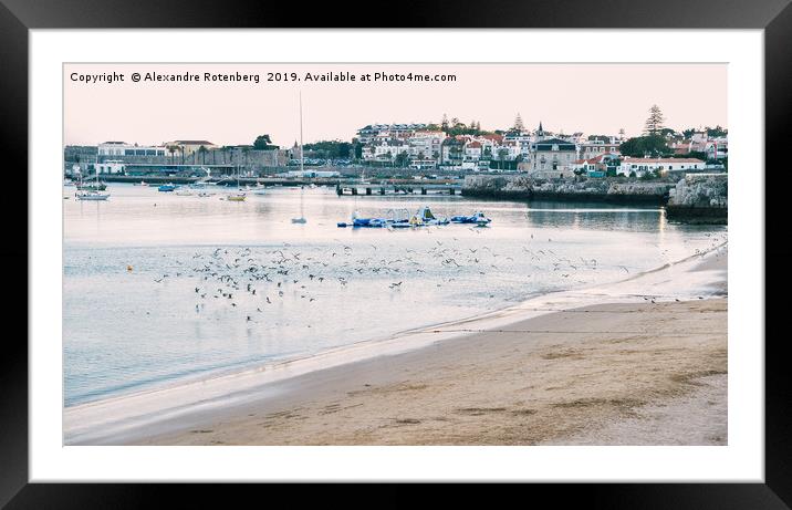 Beach in Cascais, Portugal Framed Mounted Print by Alexandre Rotenberg