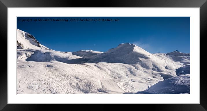 Winter landscape - Panorama of the ski resort Framed Mounted Print by Alexandre Rotenberg