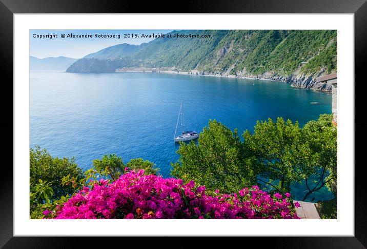 Cinque Terre, Italy Seascape Framed Mounted Print by Alexandre Rotenberg