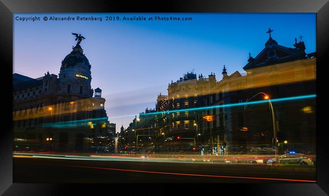 Madrid, Spain long exposure Framed Print by Alexandre Rotenberg