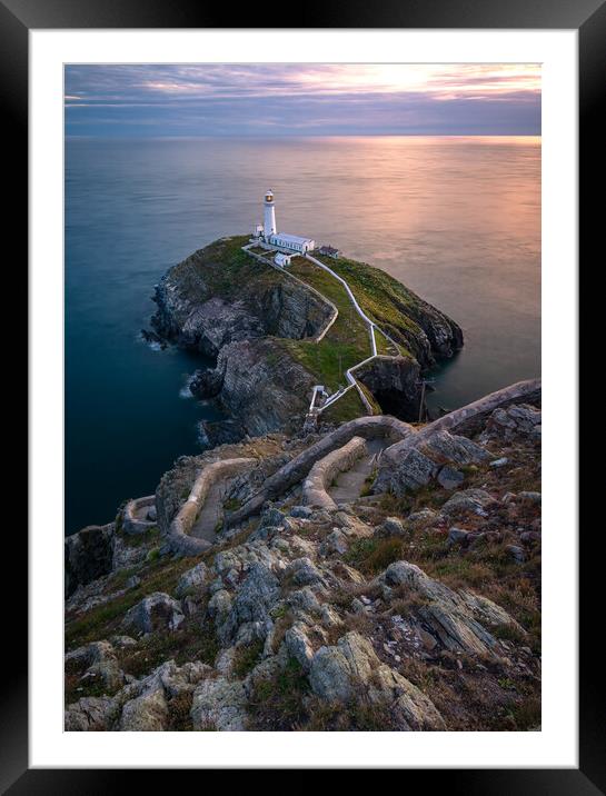 South Stack Lighthouse Framed Mounted Print by Daniel Farrington