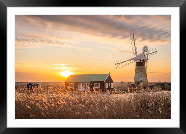 St Benet's Level Mill Framed Mounted Print by Daniel Farrington