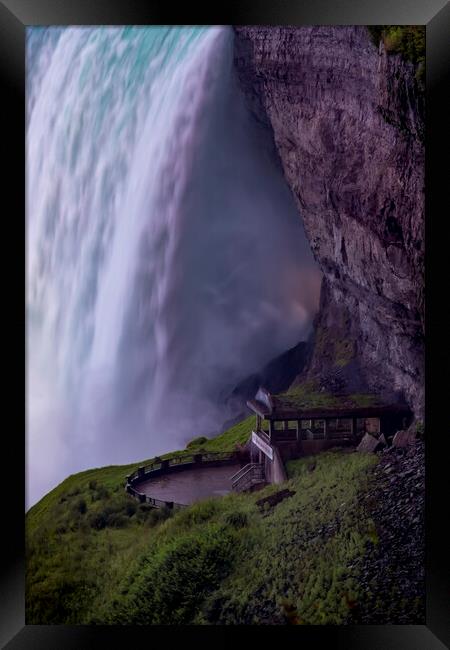 Behind the Falls Framed Print by Kelly Bailey