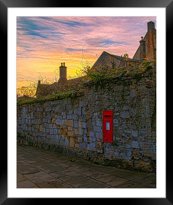 Post Box Red Framed Mounted Print by Kelly Bailey