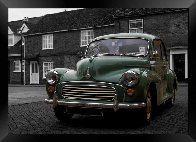 Morris Minor Colour Pop Framed Print by Kelly Bailey