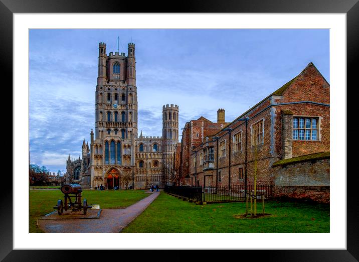 Ely Cathedral on the Green Framed Mounted Print by Kelly Bailey