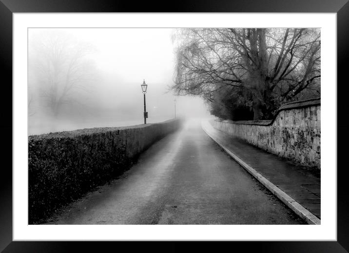 Foggy Road Framed Mounted Print by Kelly Bailey