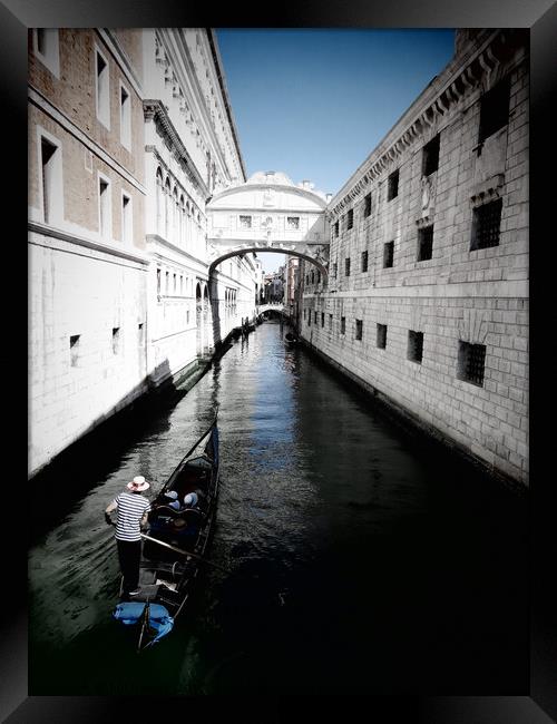 Gondola in Venice Framed Print by Juli Davine