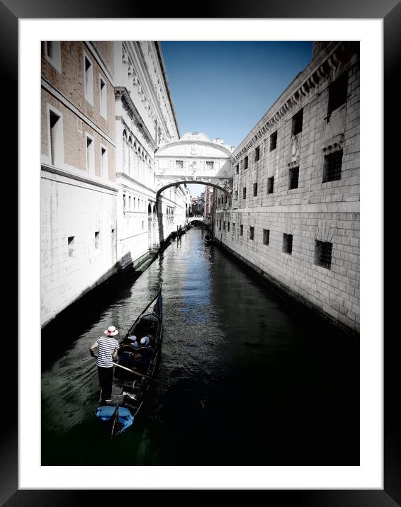 Gondola in Venice Framed Mounted Print by Juli Davine