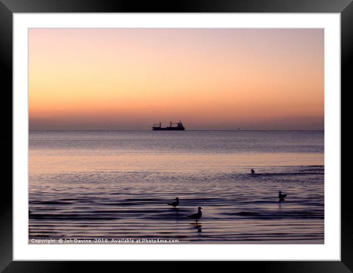 Ships that Pass in the Twilight Framed Mounted Print by Juli Davine