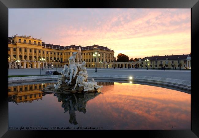  Shonnbrunn Palace at Sunset                       Framed Print by Mark Seleny