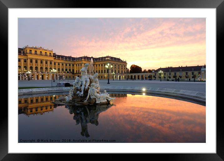  Shonnbrunn Palace at Sunset                       Framed Mounted Print by Mark Seleny