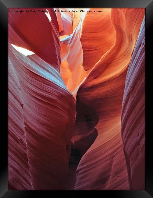 All colors of Antelope Canyon - 3 Framed Print by Mark Seleny