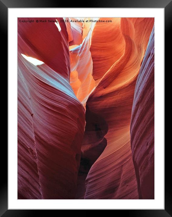 All colors of Antelope Canyon - 3 Framed Mounted Print by Mark Seleny